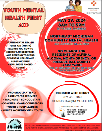 Youth Mental Health First Aid Workshop in Alpena - Strong Tower Radio