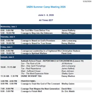 2026 3ABN Summer Camp Meeting